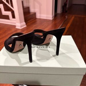 Schutz open toe one time wear high heels. Material natural suede.